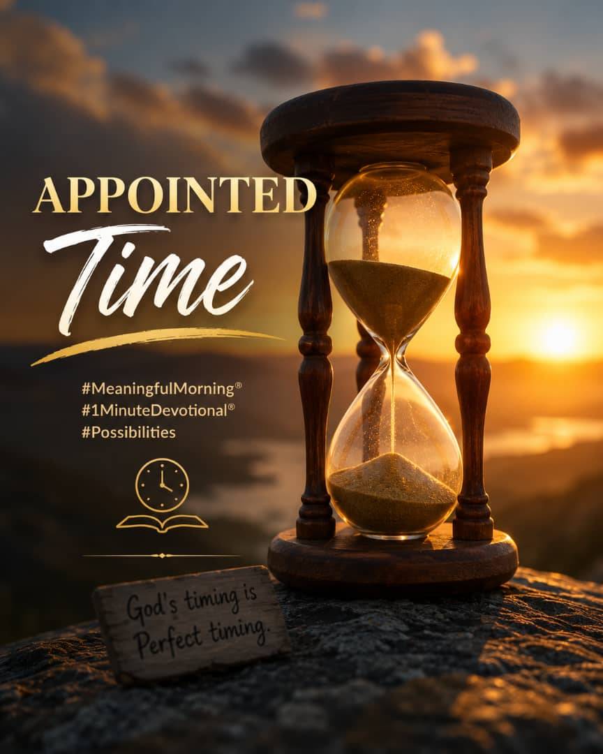 _*Appointed Time*_
#MeaningfulMorning® #1MinuteDevotional® #Possibilities
📖 *“For the vision is ye...