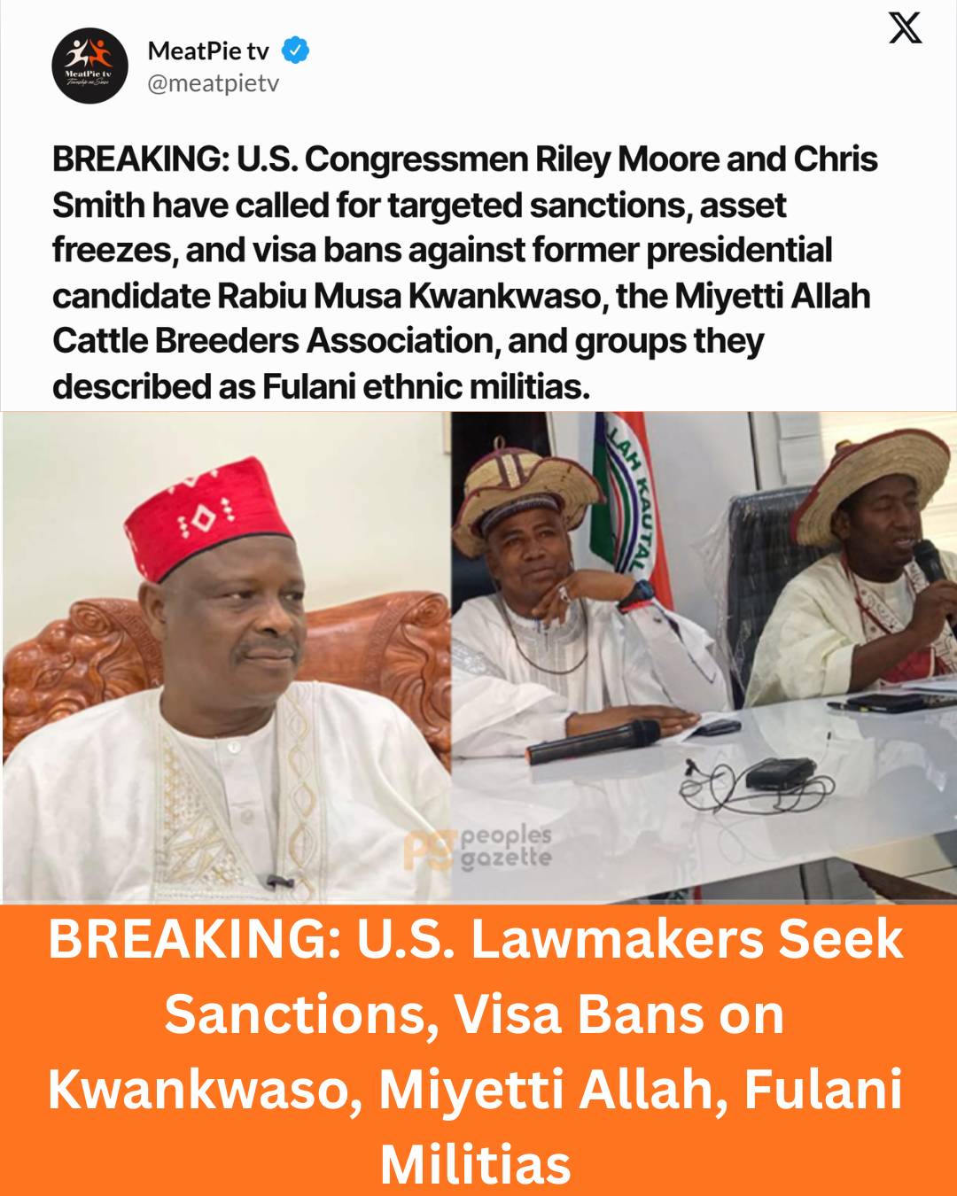 BREAKING: U.S. Congressmen Riley Moore and Chris Smith have called for targeted sanctions, asset fre...