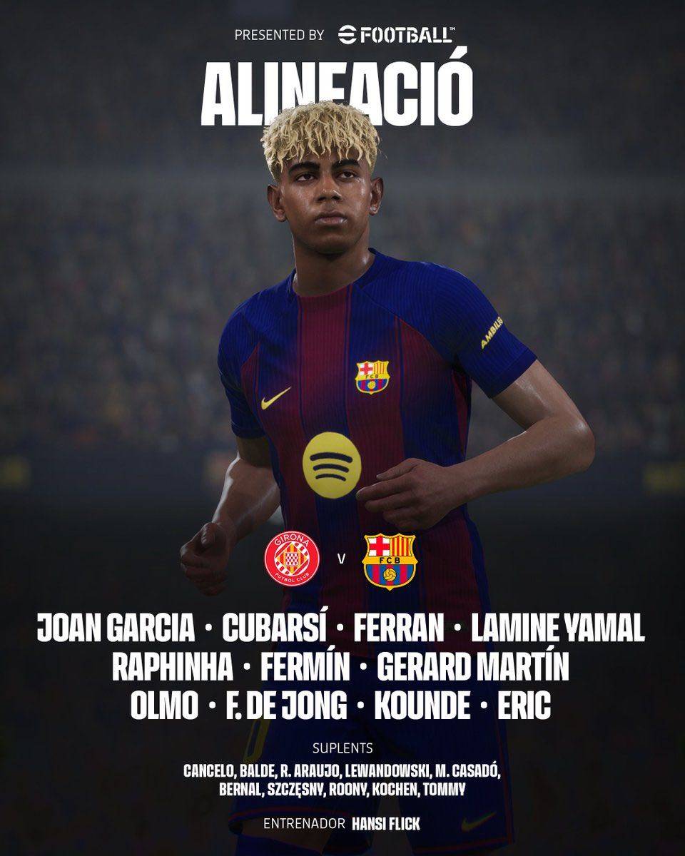 𝐋𝐈𝐍𝐄 𝐔𝐏 ️🔵🔴
#GironaBarça
