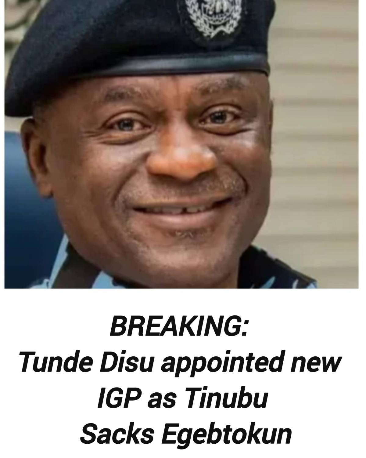 Bola Tinubu has removed Inspector General of Police Kayode Egbetokun from office and replaced him wi...
