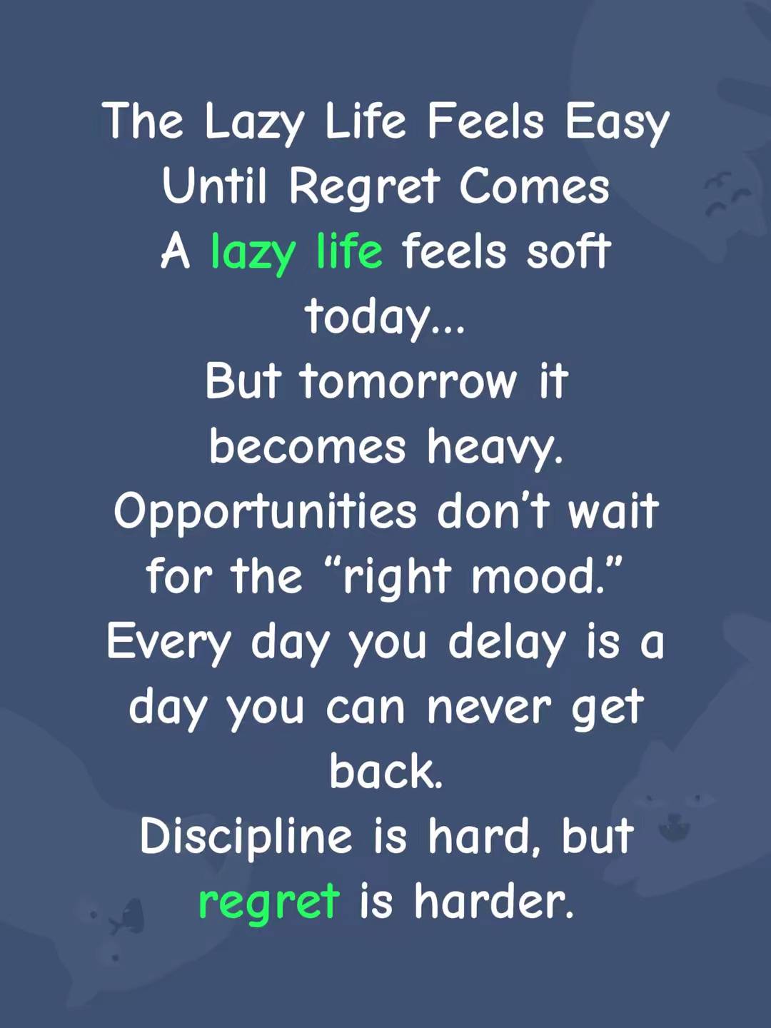 The Lazy Life Feels Easy Until Regret Comes
A lazy life feels soft today…
But tomorrow it becomes he...