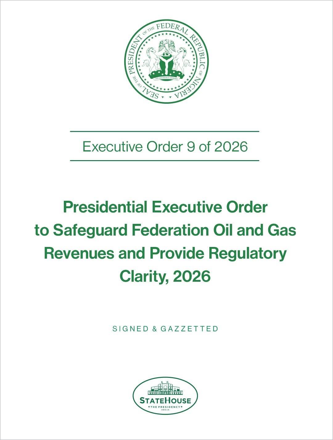 Executive Order 9 - So Sorry, GREEDY NNPC LIMITED
NO more 30% Management Fee and 30% Frontier Explo...