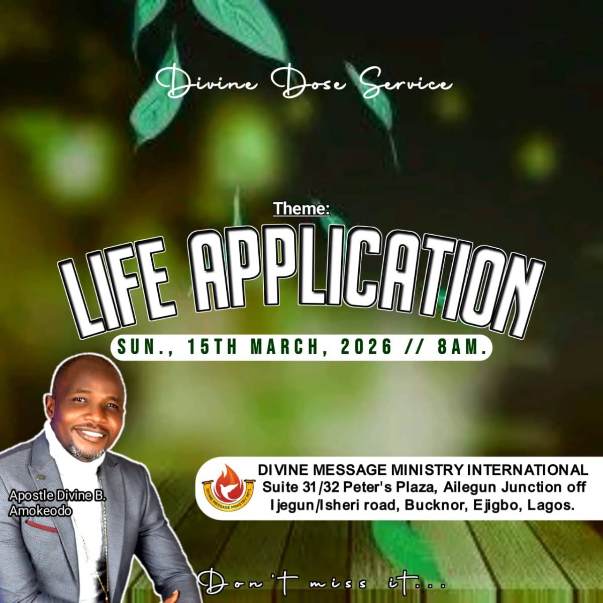 Join me this Sunday
#It'sworking