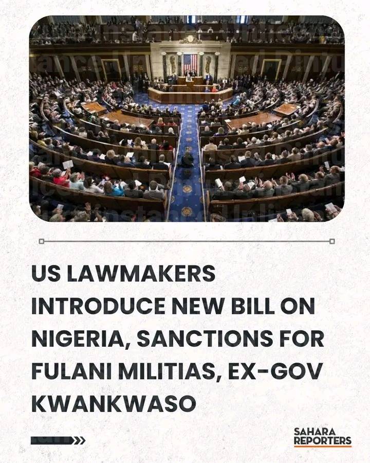 US Lawmakers Introduce New Bill On Nigeria Including Potential Sanctions For Fulani Militias, Ex-Gov...