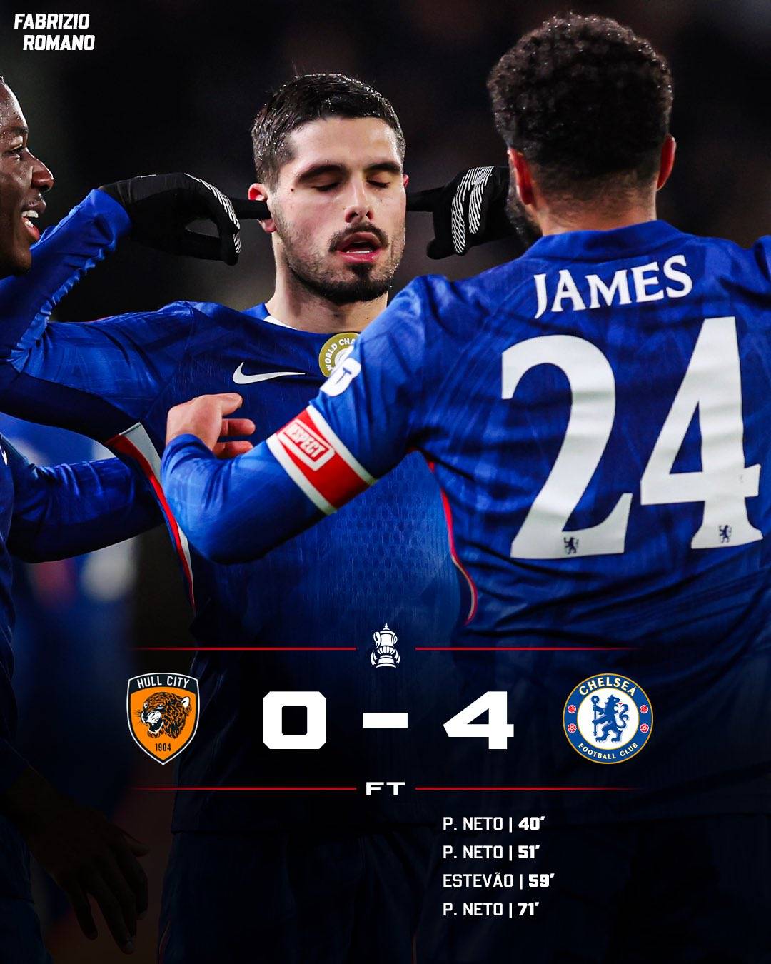 Chelsea beat Hull City in FA Cup with Pedro Neto hat-trick 🔵4️⃣
Who’s been your Man of the Match?