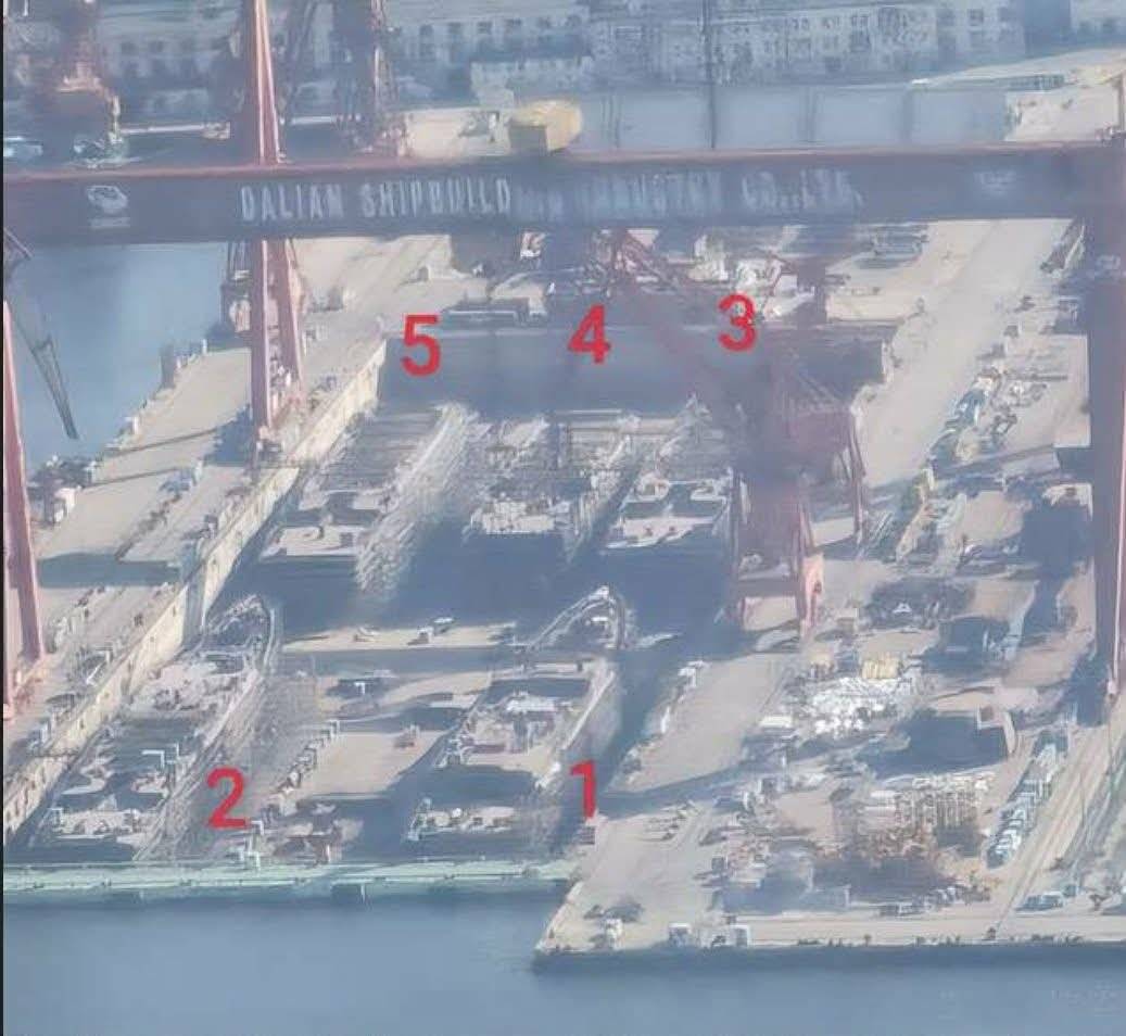 JUST IN
China is building five destroyers at once in a single shipyard at one of its shipbuilding f...