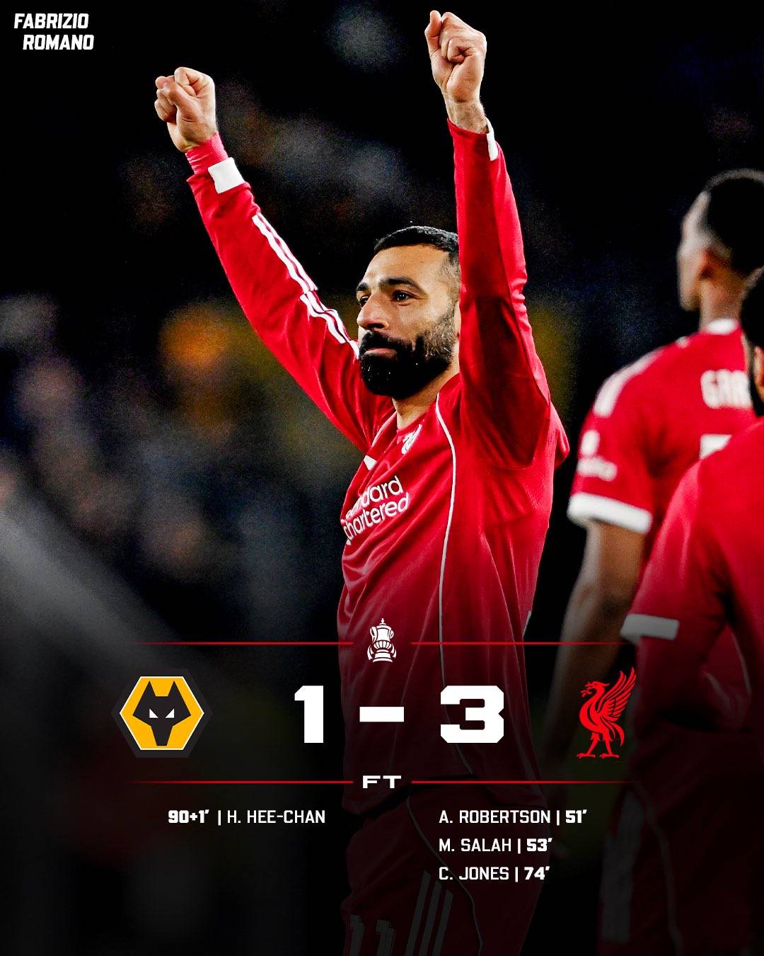 ๐จ๐ Liverpool beat Wolves in FA Cup!
Whoโs been your Man of the Match?