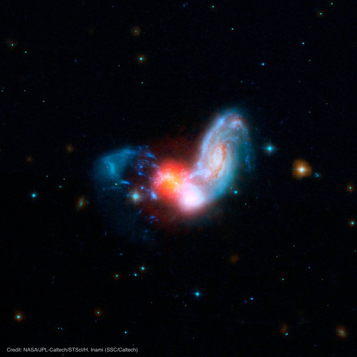 When two galaxies encounter each other, it takes more than a billion years for them to merge and set...