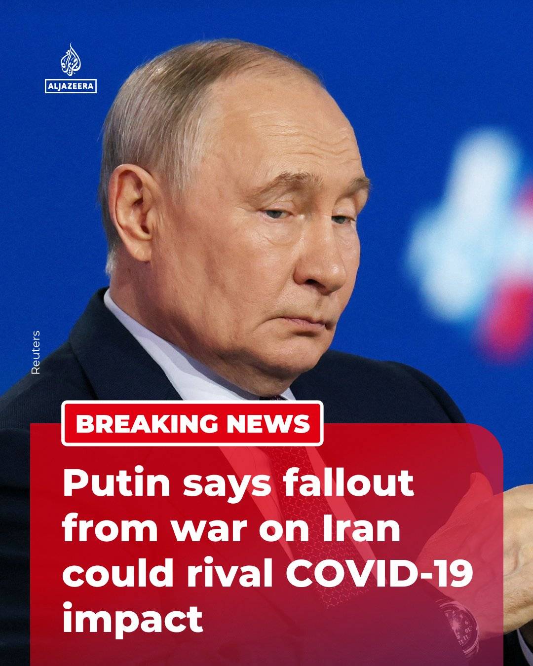 BREAKING: Russia's President Vladimir Putin says it is difficult to predict the consequences of the...