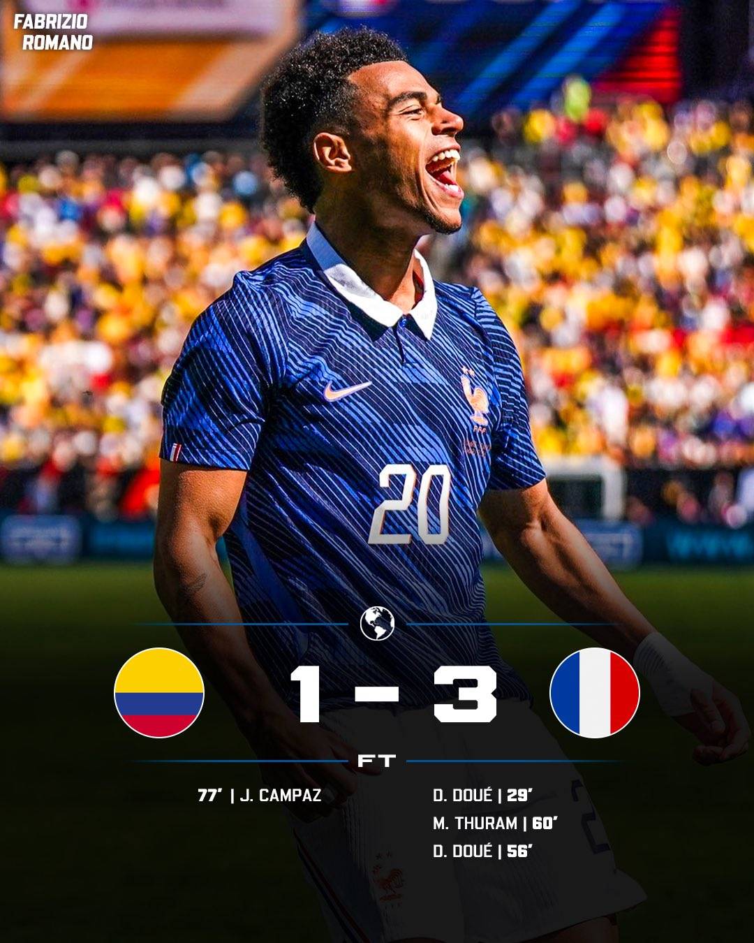 ⭐️🇫🇷 Désiré Doué and Marcus Thuram cook another win for France ahead of the World Cup!
Who’s been...