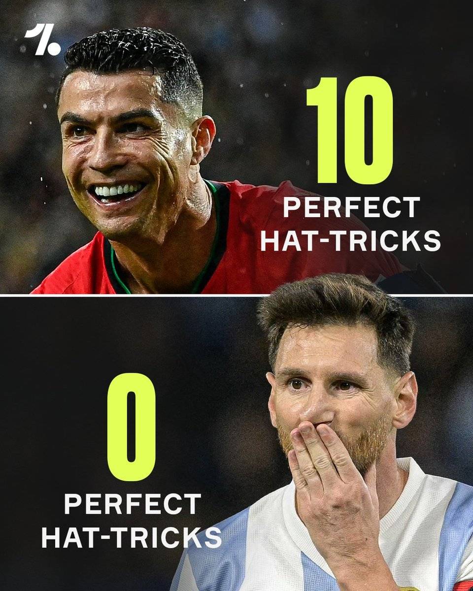 🚨 Cristiano Ronaldo being the only player to score 10 Perfect Hat-Tricks seriously isn't talked abo...