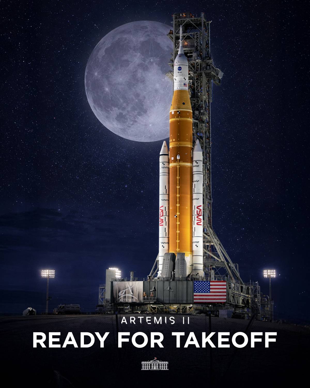 "Tonight at 6:24 P.M. EST, for the first time in over 50 YEARS, America is going back to the Moon! A...