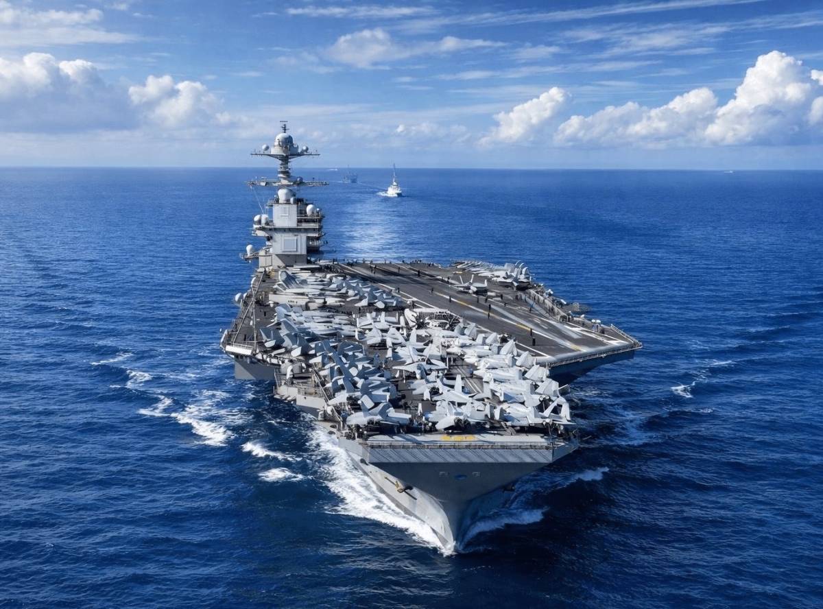 JUST IN: 🇺🇸🇮🇷 US redeploys world's largest aircraft carrier USS Gerald R. Ford to Iran war.