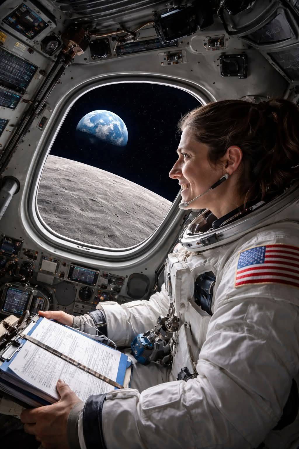 Astronaut Christina Koch, aboard the powerful Orion spacecraft on the Artemis II mission, officially...
