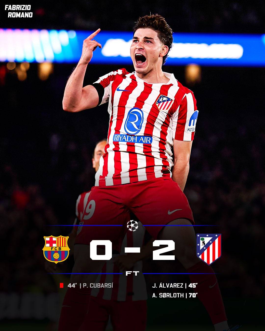 Atlético make it two against Barça! ❤️🤍
Who’s been your Man of the Match?