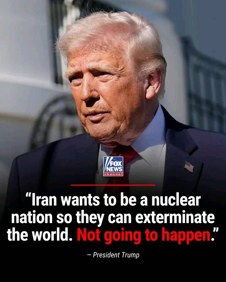 BREAKING: President Trump vows that he will never allow Iran to get a nuclear weapon as the U.S. Nav...
