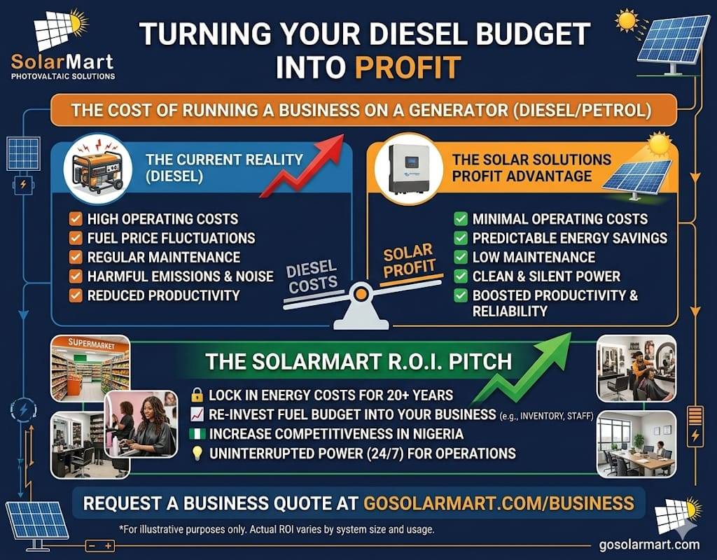 Stop Burning Your Profits! ๐โฝ
For Nigerian SMEs, diesel costs are a silent business killer. Why re...