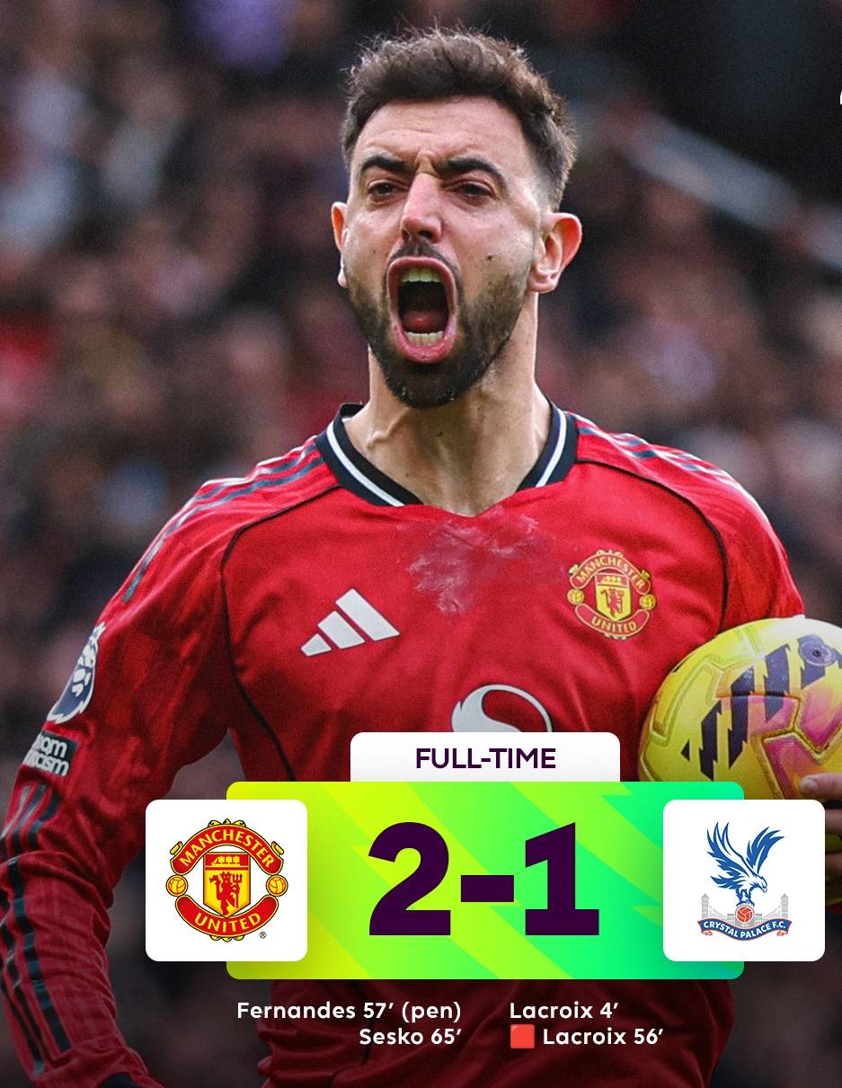 Manchester United impressive form continue with a 5th win over Crystal Palace giving the reds 5 Win...