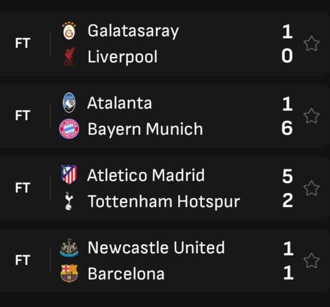 🚨 SHOCKING RESULTS 
CHAMPIONS 🏆 LEAGUE RESULT
Which result shock you the most?

So disappointed in...