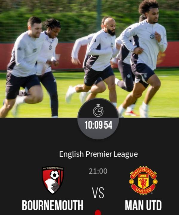 🚨⚽ AFC Bournemouth host The biggest Club in the Premier League, Manchester United at the Vitality...