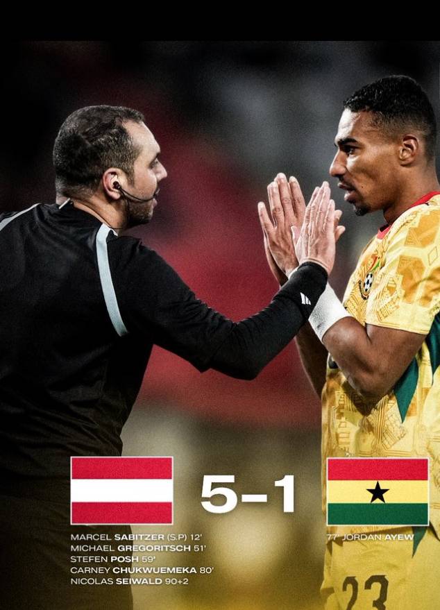 🚨⚽REASON WHY GHANA LOST 1:5 TO AUSTRIA.
It was gathered that, thieves raided the squad’s rooms and...