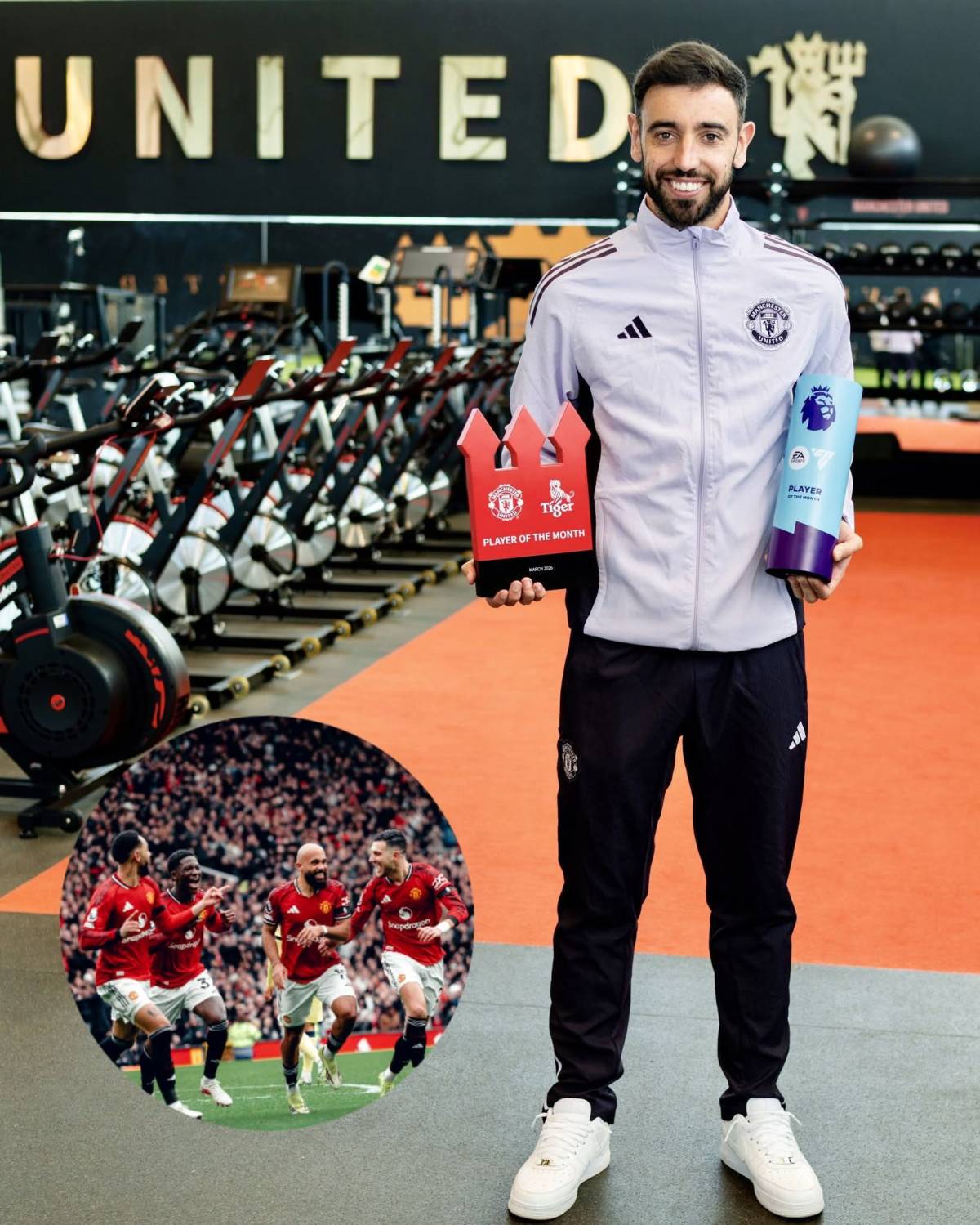 ๐จโฝ Bruno Fernandes wins a brace for the month of March, after winning the Premier League Player of...