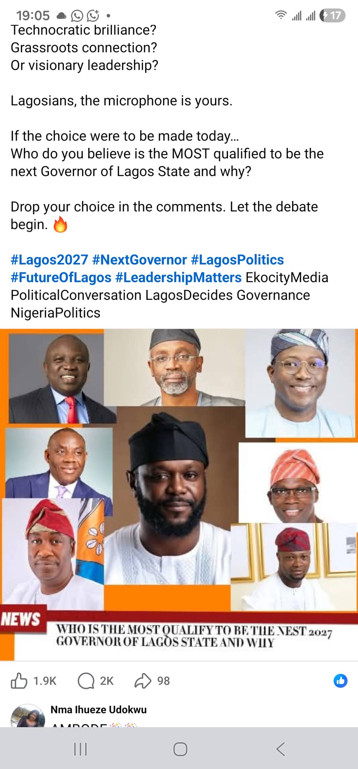 LAGOS 2027: THE RACE BEGINS…APC
Seven men.
Different experiences.
Different visions.
One seat. One...