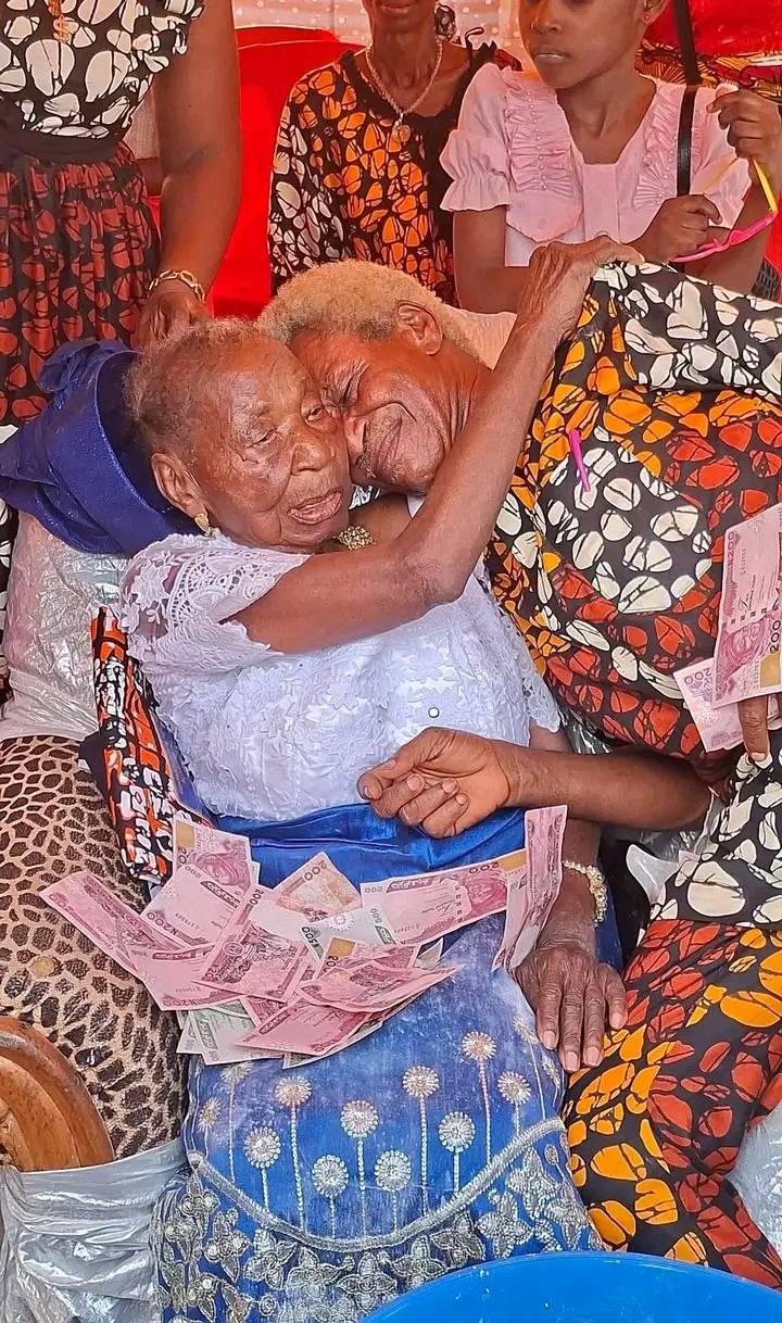 Great-Grandmother Celebrates 100th Birthday With 75-Year-Old Son Locked In Her Arms