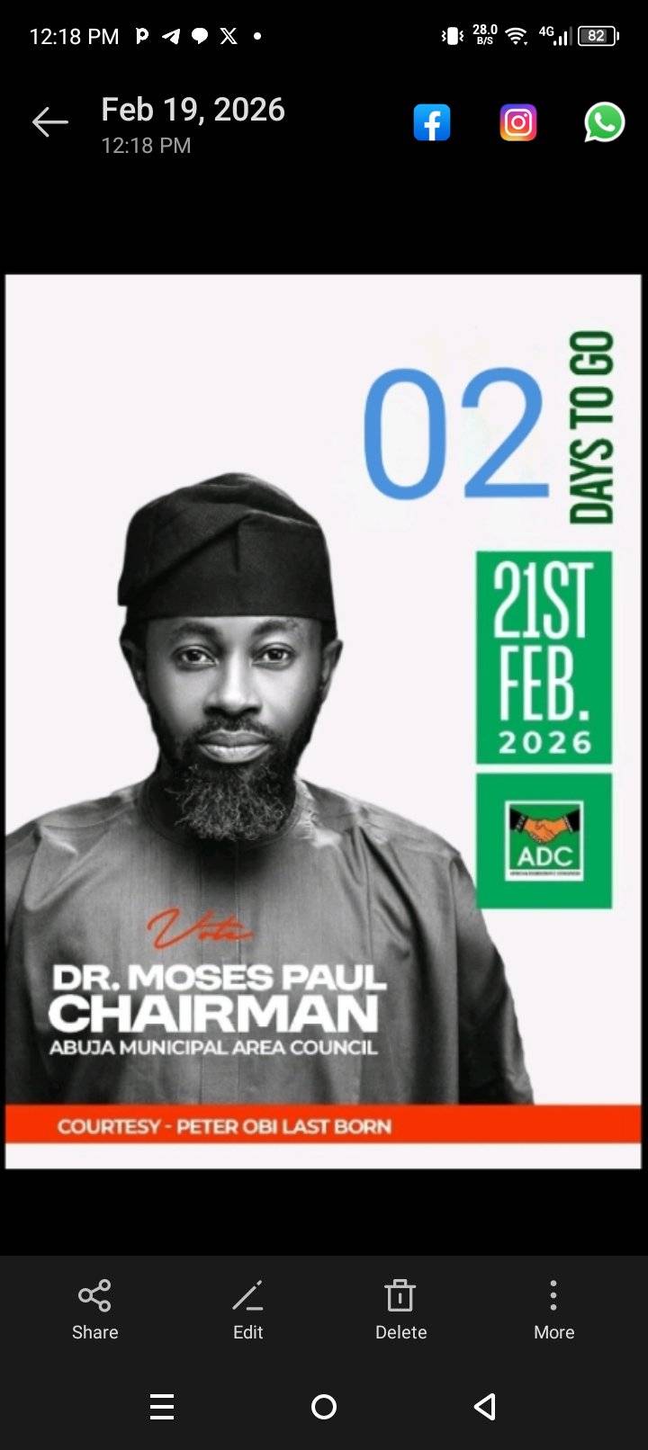 Two Days to Go. 
AMAC Election. 
Vote Dr. MO Paul.
Vote ADC.