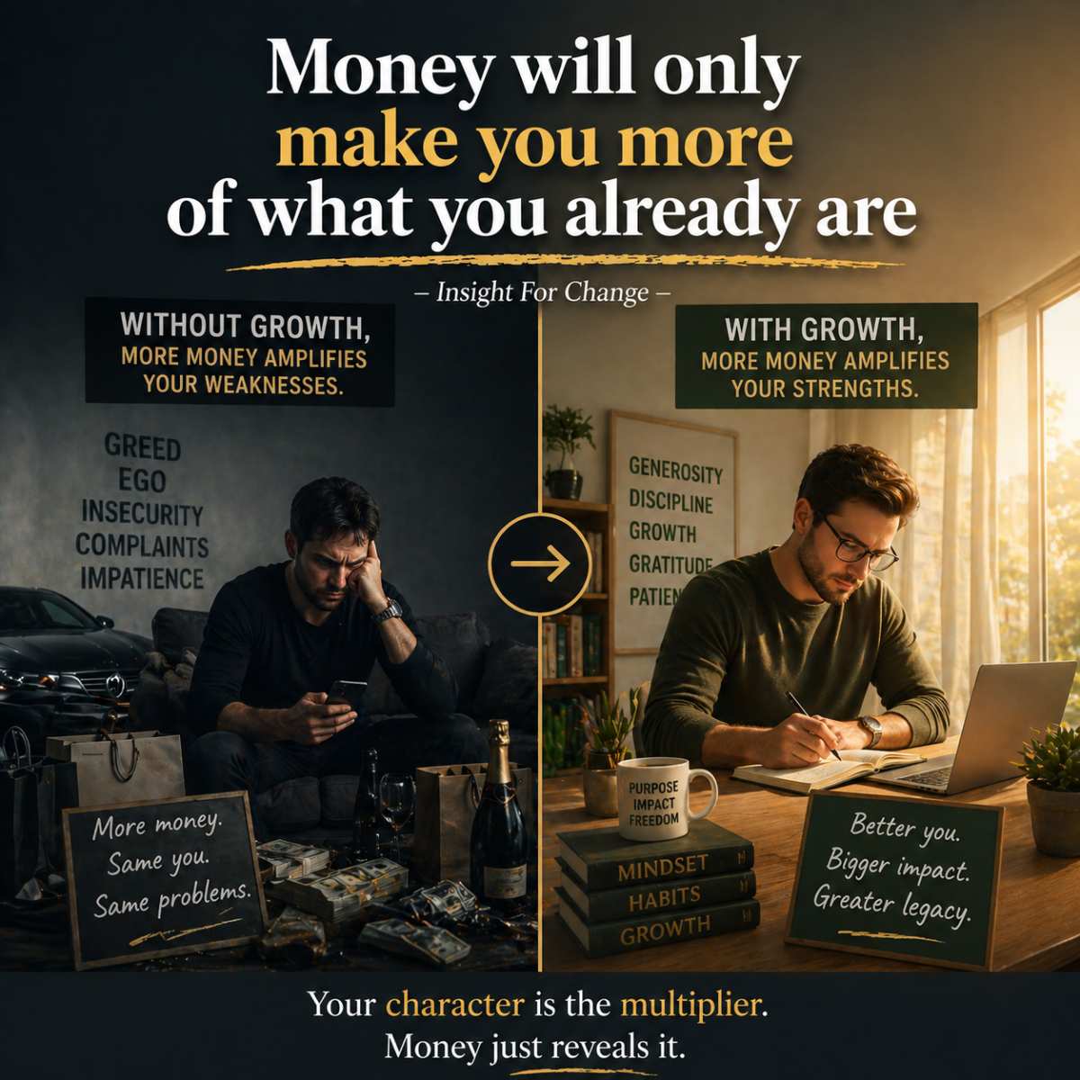 Money doesn’t change who you are—it reveals and amplifies it. If you have discipline, purpose, and i...