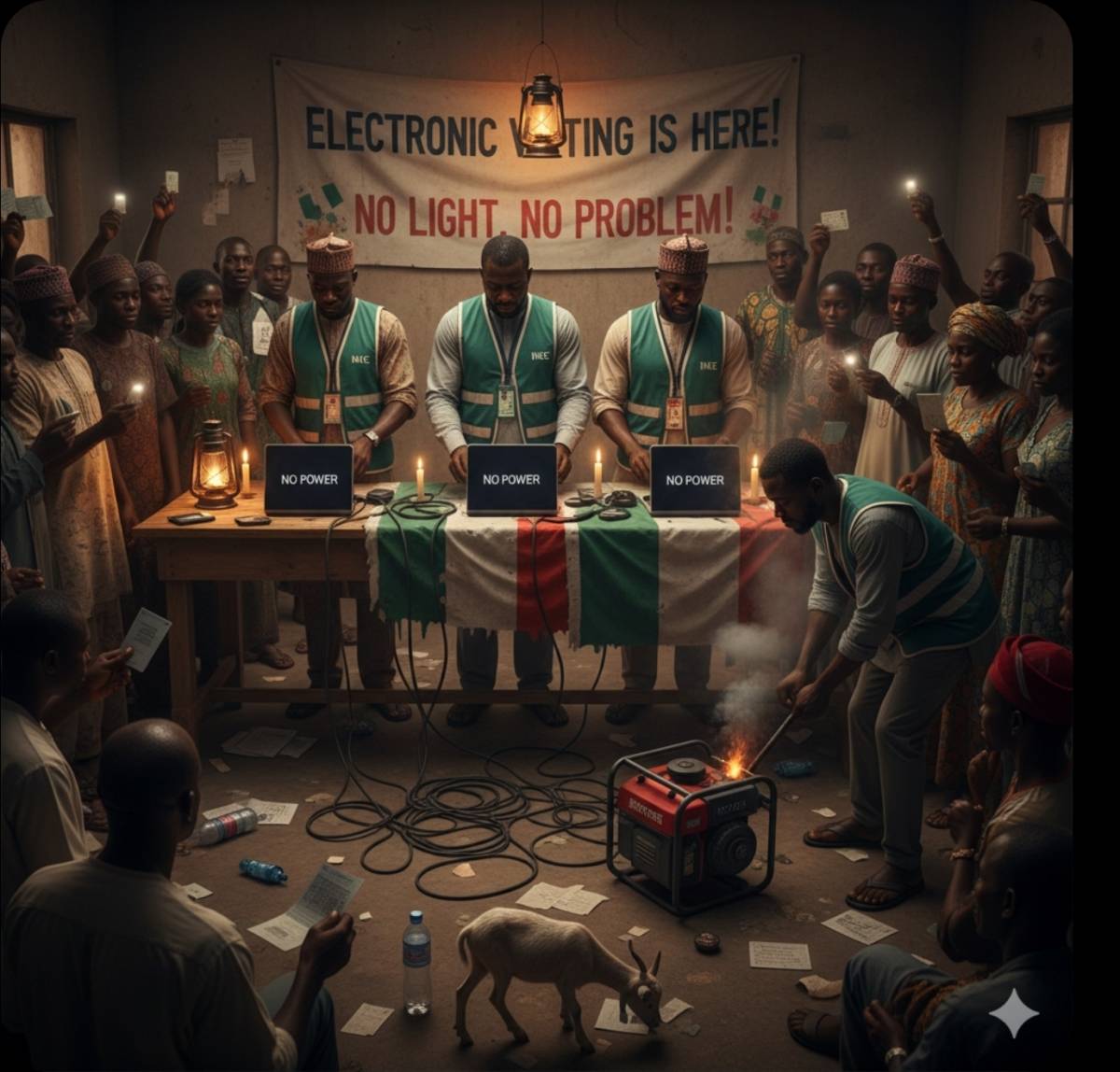Electronic voting system now in Nigeria💪💪. And the winner is.........................................