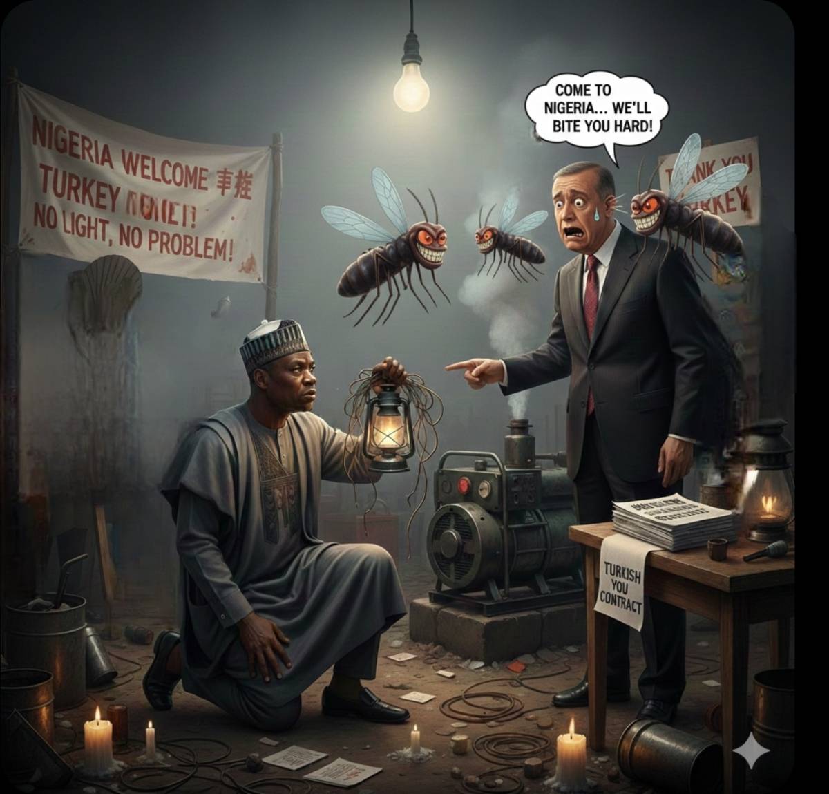 Tinubu begs Turkish prime minister to invest in Nigeria but Mosquitoes warns.