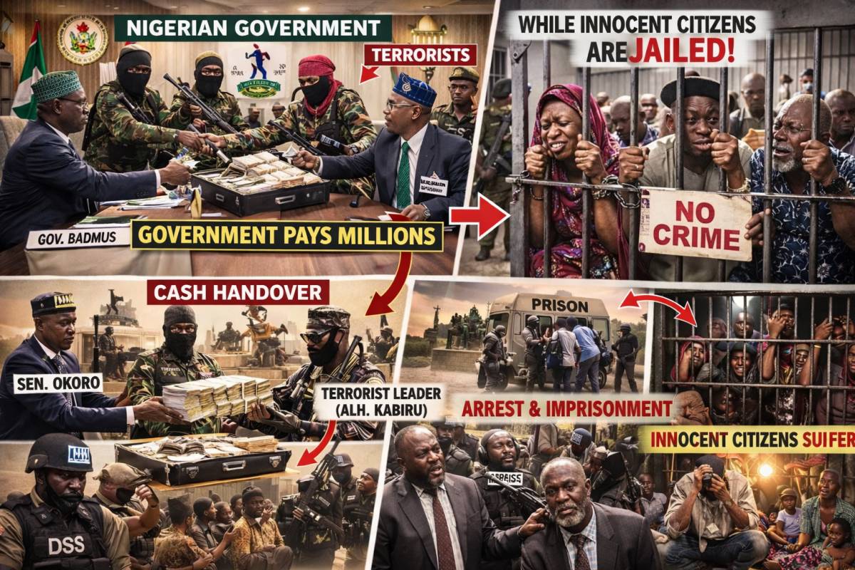 Naija negotiates with terrorists while citizens are jailed for minor offenses.