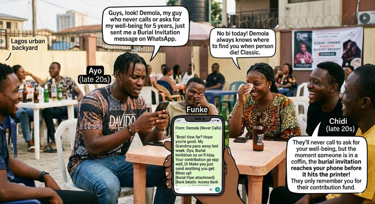 This is a trend now. People only remember you when they have burial so as to make money from you. It...