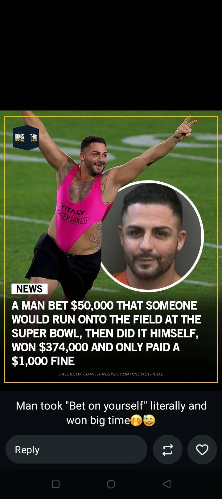 And he ran into the field by himself😀😀😀.