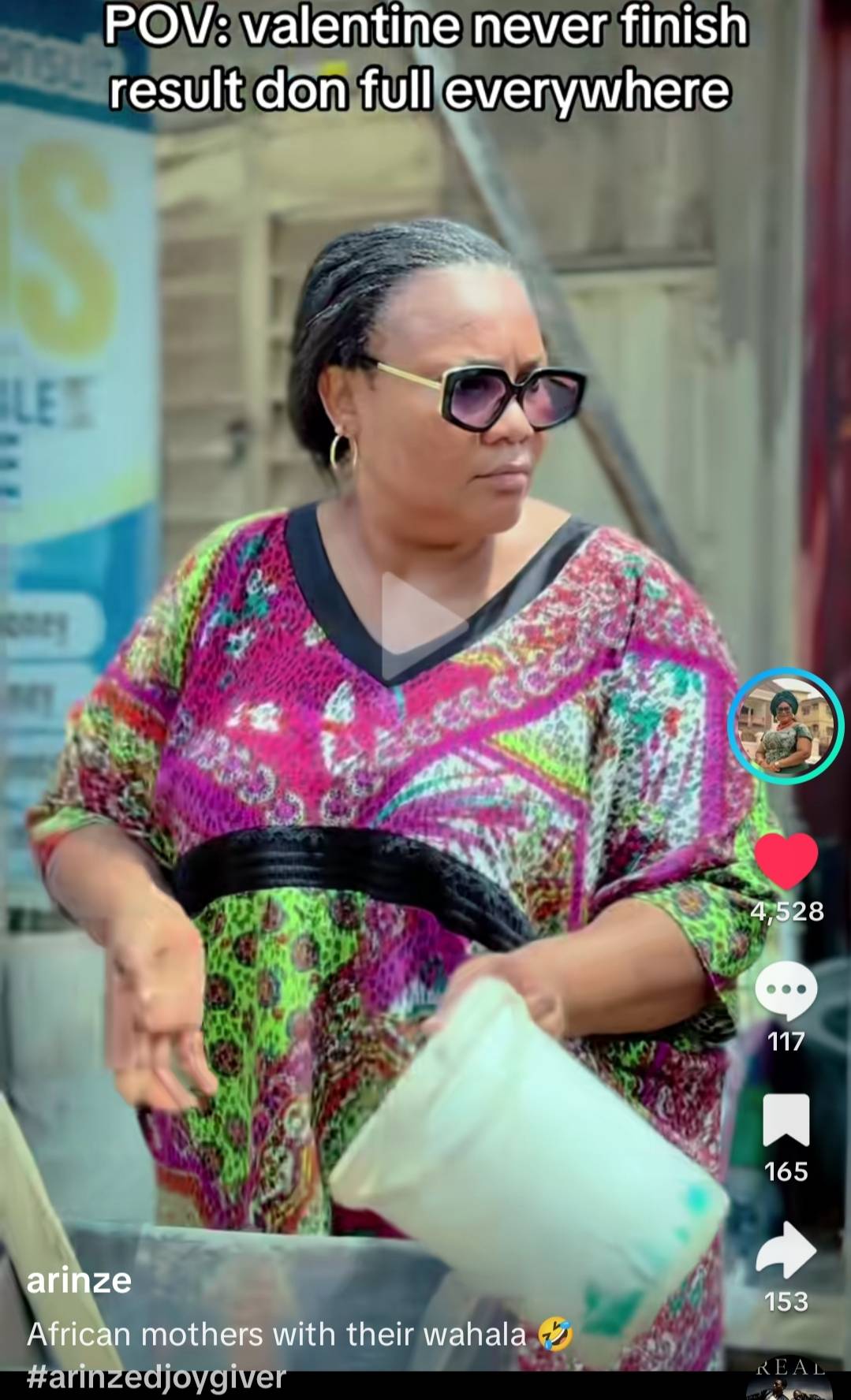 Screenshots from @arinze's hilarious Valentine's Day short story video; the epic (and relatable) end...