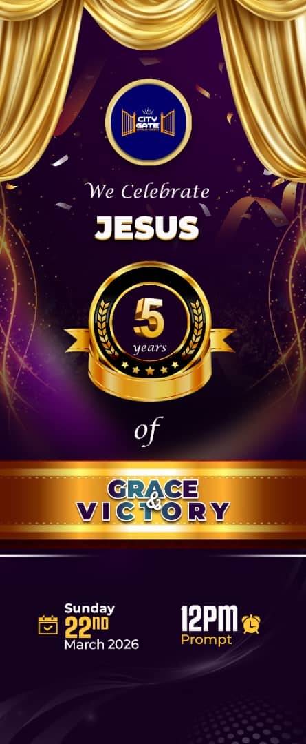 5 Years of Grace and Victory;
Thank you Jesus.