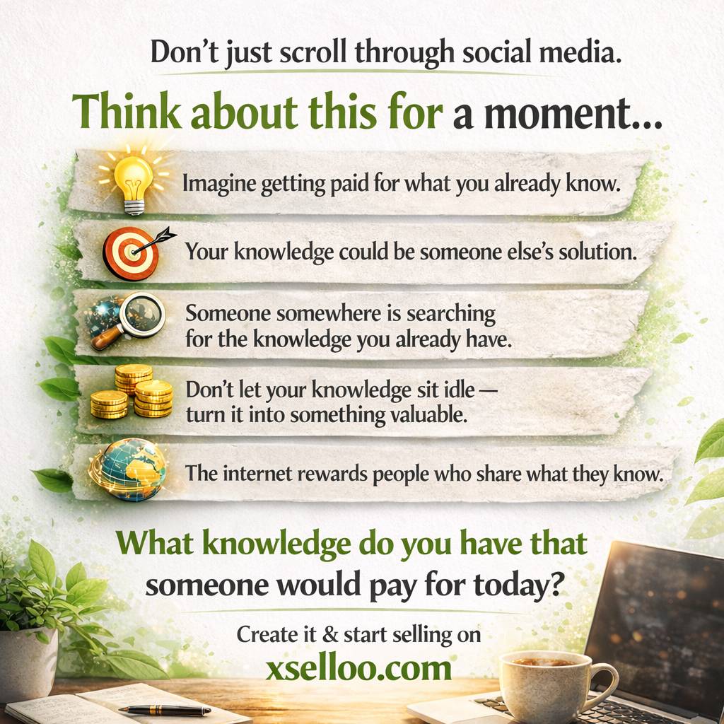 Someone somewhere is searching for the knowledge you already have.
What would you turn into a digit...
