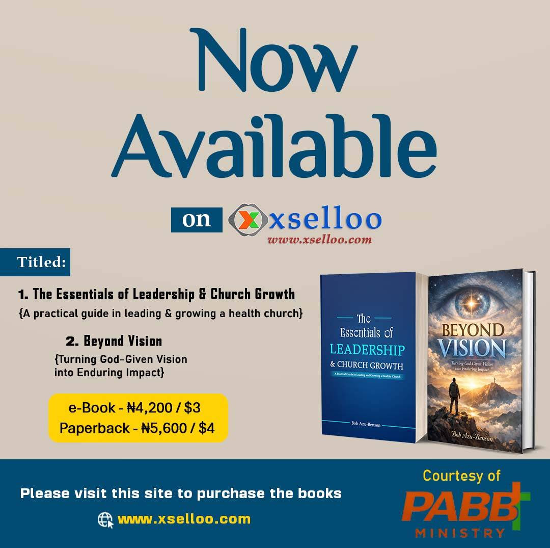 Now available on Xselloo ๐
Get practical insights on leadership, church growth, and vision.
Grab yo...