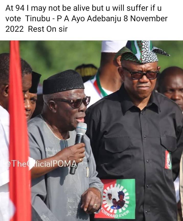 What an Elder sees seating down, even when the City boiz climb the tallest Iroko tree, they
not se...
