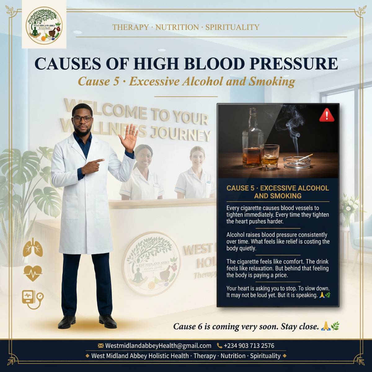 Hello everyone ๐ฟ This is Cause 5 of what silently builds high blood pressure in the body. Excessive...