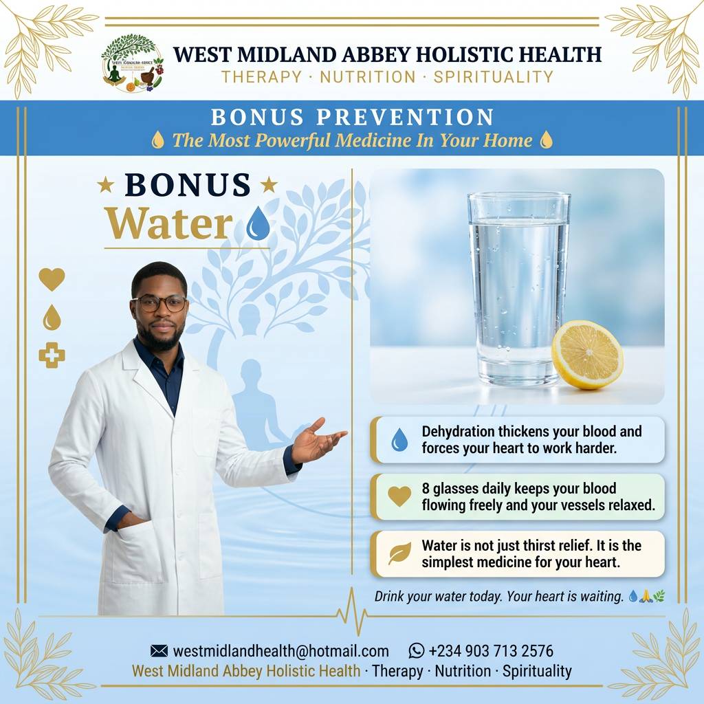 BONUS ๐ง
This is a powerful BP prevention that did not make the list so it comes as a bonus. Water i...