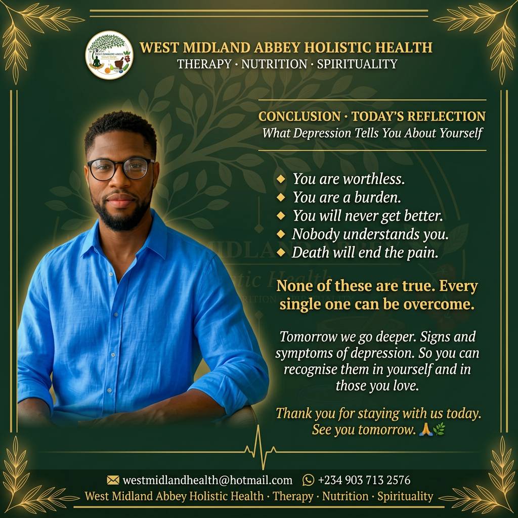 Good evening family. Glory be to God.ποΈπΏ Today we covered beliefs people carry while navigating dep...