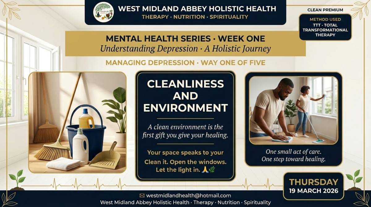 CLEANLINESS AND ENVIRONMENT ๐ฟ
The first way to manage depression. Your environment speaks directly...
