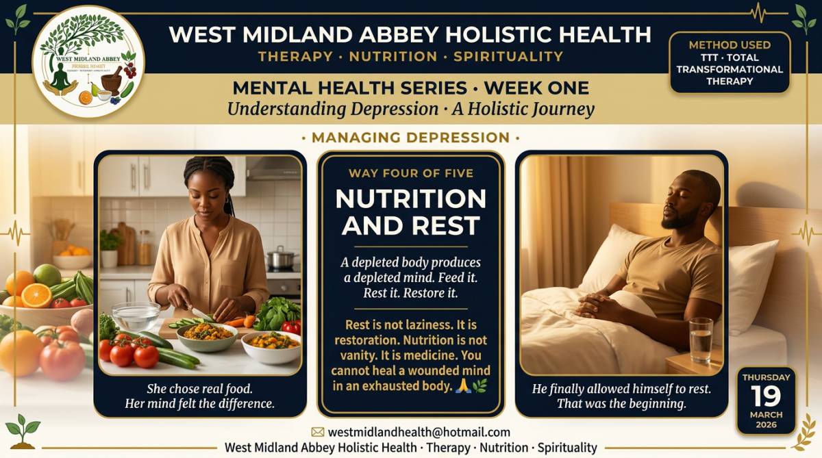 NUTRITION AND REST🕊️
The fourth way to manage depression. What you put into your body determines wha...