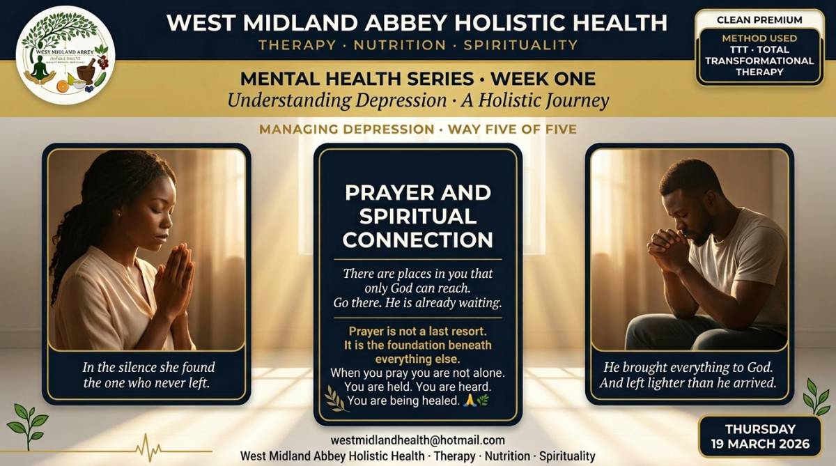 PRAYER AND SPIRITUAL CONNECTION
The fifth and final way to manage depression. ๐ฟ When everything els...