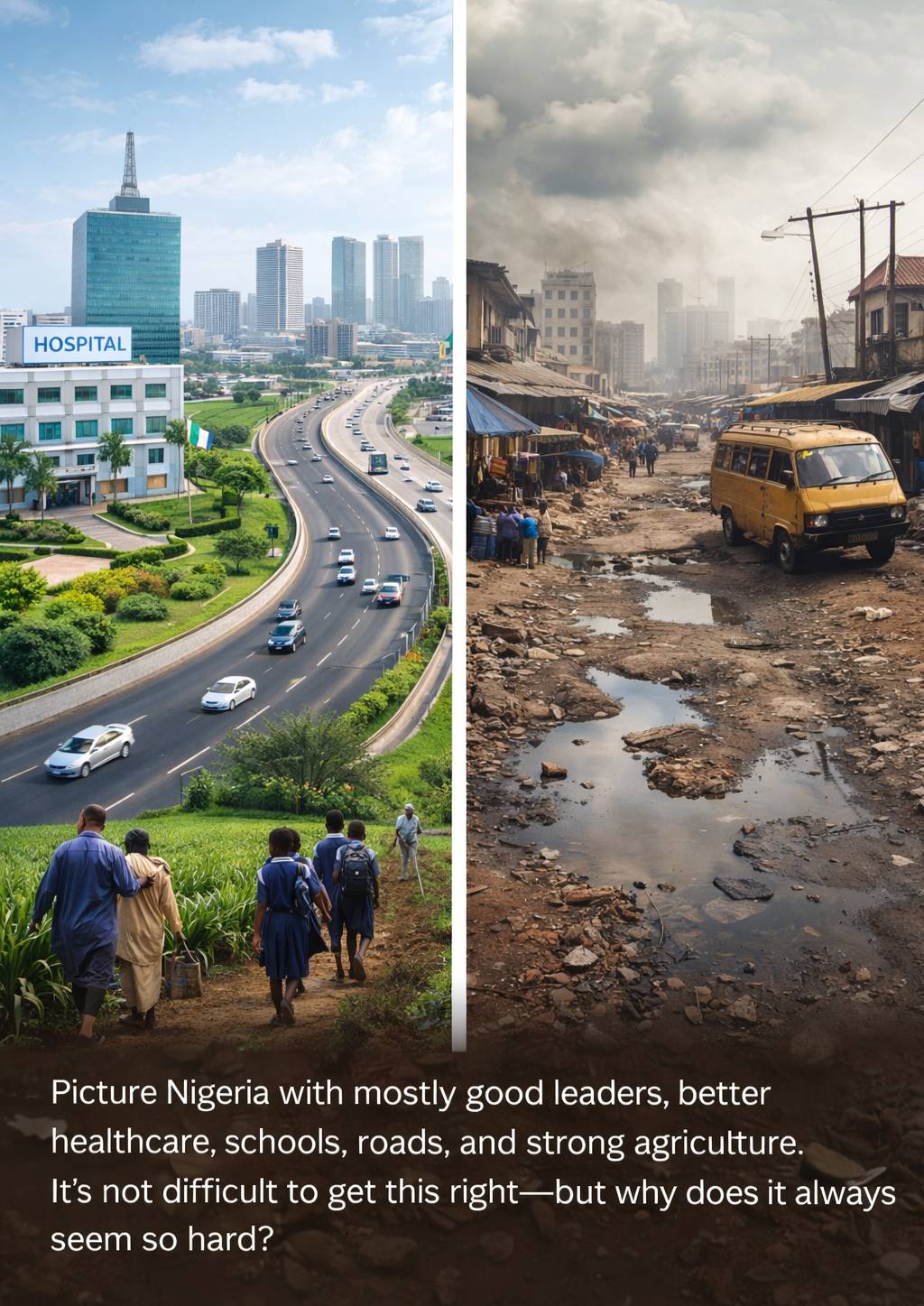 Imagine Nigeria, our beloved country, with 80% of good leaders, quality healthcare, great schools, p...