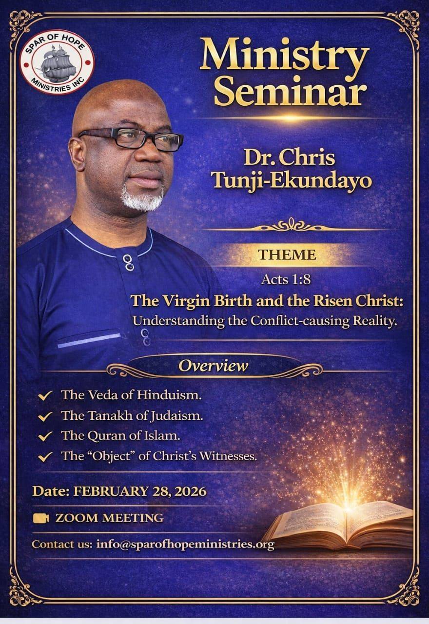 To join the seminar on Zoom, contact us via info@sparofhopeministries.org