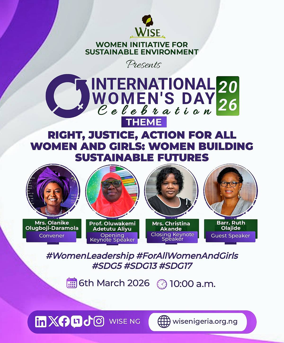 Empowered Women, Sustainable Future. 💜
At the Women Initiative for Sustainable Environment (WISE),...