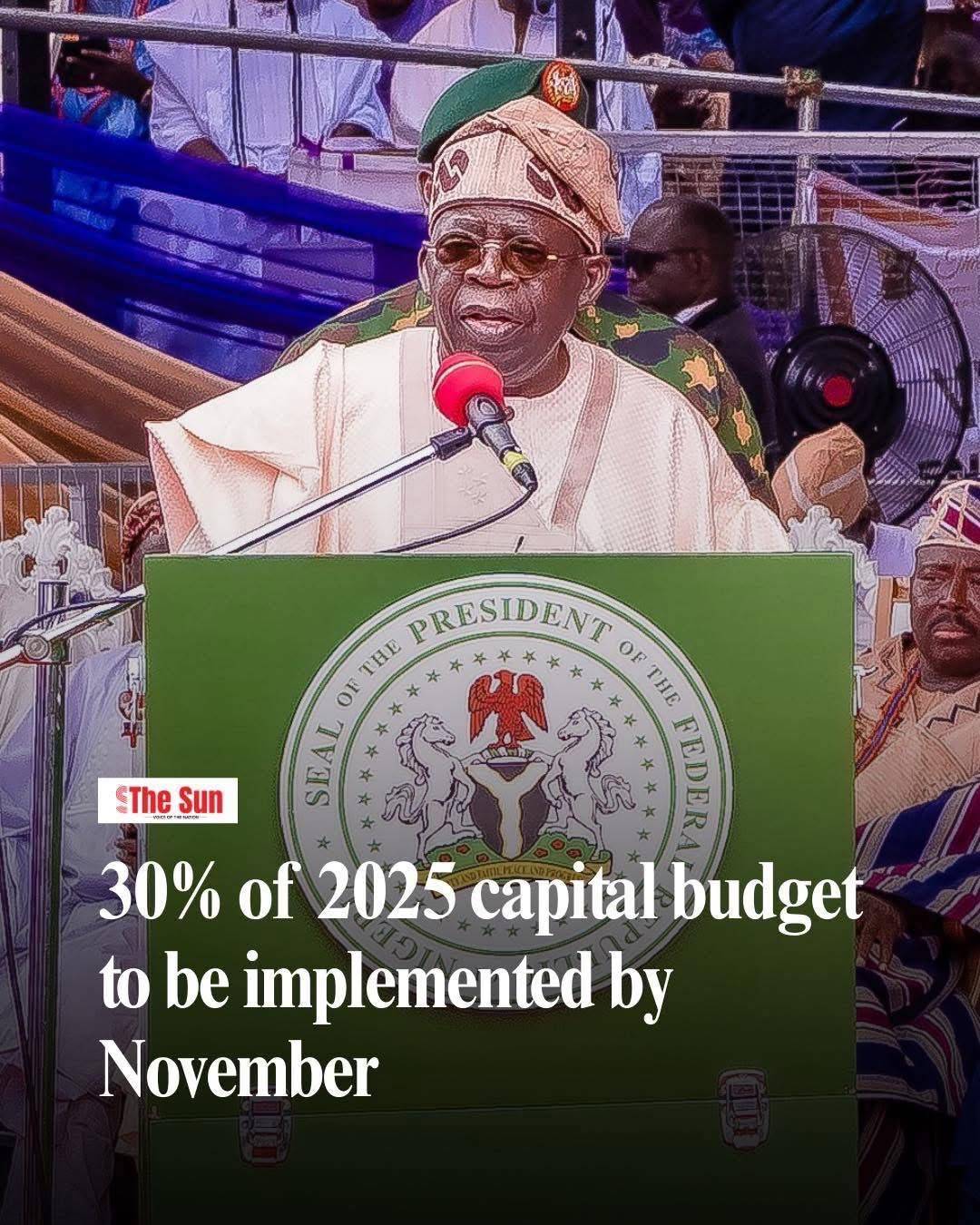 Is this not laughable? 30% of the 2025 budget is to be implemented by November 2026.
Tinubu is not...